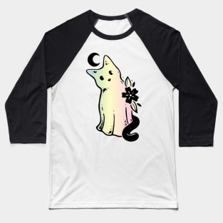 cute cat moon spirit Baseball T-Shirt